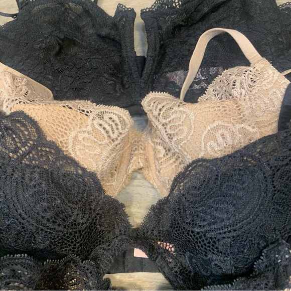 Victoria Secret VTG y2k Bundle 5 Variety Bras Lace Push Up Without Padding Demi - Picture 6 of 13